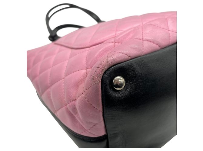 Bolso tote de la línea Cambon de Chanel Negro Rosa - vista 12