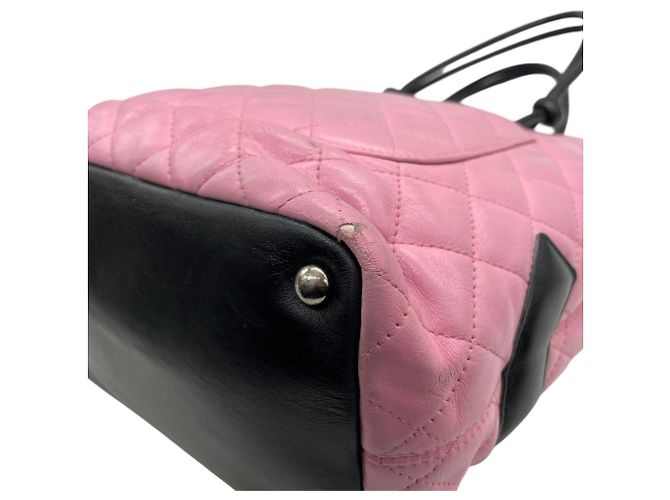 Bolso tote de la línea Cambon de Chanel Negro Rosa - vista 13
