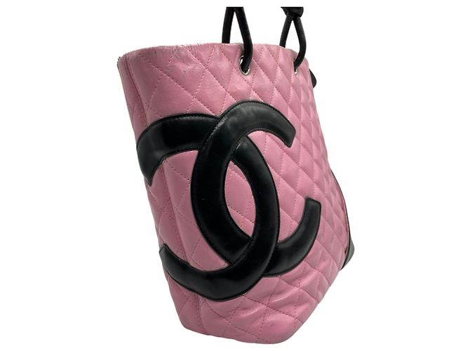 Bolso tote de la línea Cambon de Chanel Negro Rosa - vista 19