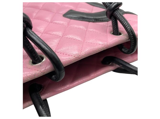 Bolso tote de la línea Cambon de Chanel Negro Rosa - vista 22