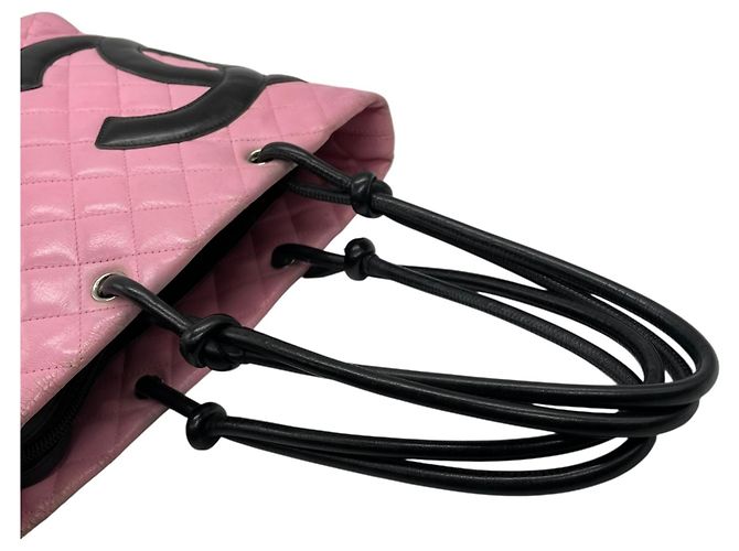 Bolso tote de la línea Cambon de Chanel Negro Rosa - vista 5