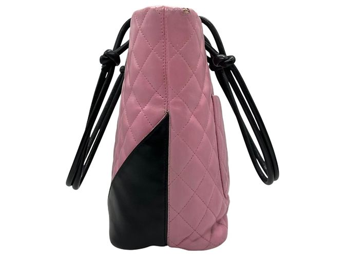 Bolso tote de la línea Cambon de Chanel Negro Rosa - vista 6