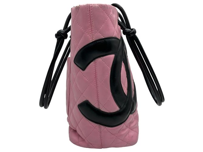 Bolso tote de la línea Cambon de Chanel Negro Rosa - vista 7