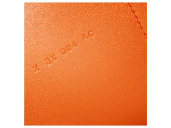 Billetera combinada Dogon Duo de cuero Hermès Naranja - vista 7