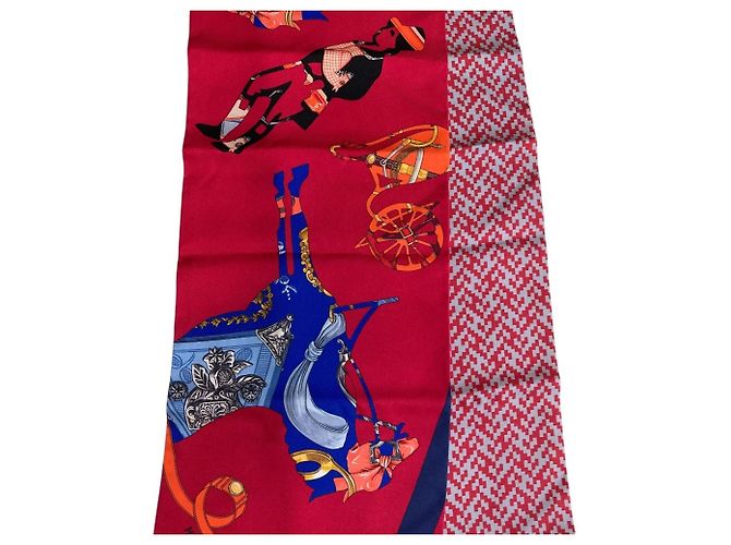 Hermès HERMES Sciarpa Maxi Twilly TOUT EN CARRE Rossa da Donna Rosso - vista 2