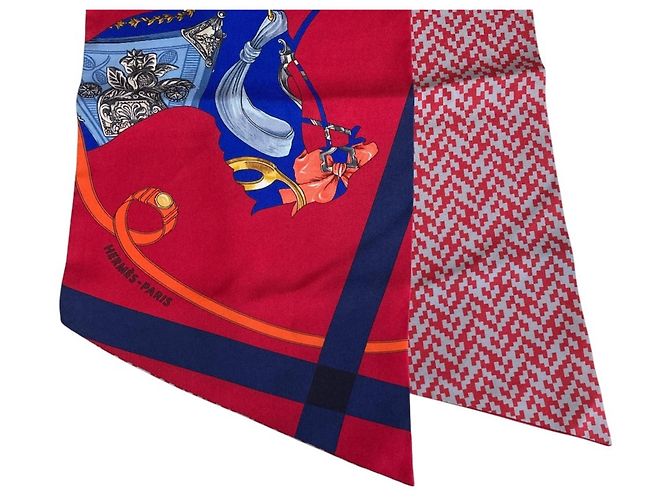 Hermès HERMES Sciarpa Maxi Twilly TOUT EN CARRE Rossa da Donna Rosso - vista 3