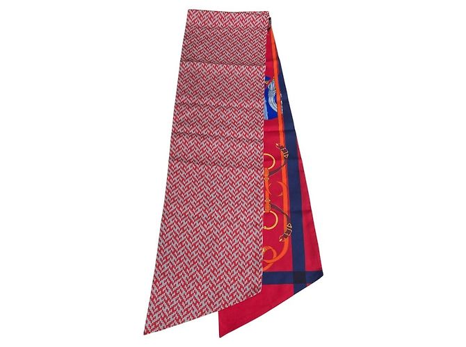 Hermès HERMES Sciarpa Maxi Twilly TOUT EN CARRE Rossa da Donna Rosso - vista 5