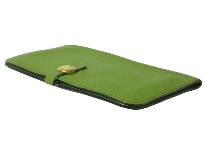 Hermès Hermes Dogon GM Long Wallet in Green - view 5