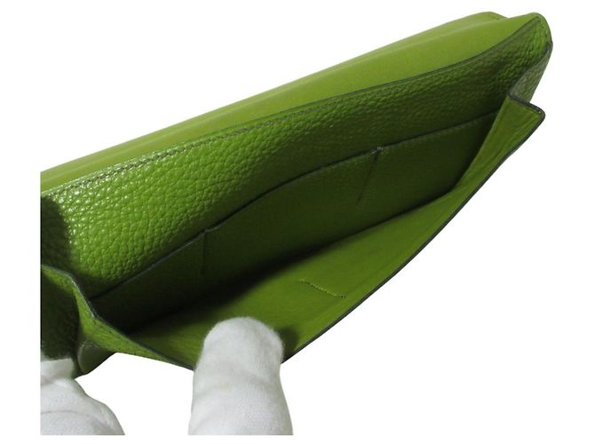 Hermès Hermes Dogon GM Long Wallet in Green - view 8