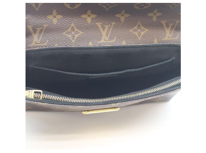 Borsa a Spalla Saint-Placide in Taurillon Noir Monogram Louis Vuitton Marrone Nero - vista 13