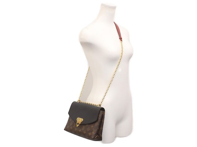 Borsa a Spalla Saint-Placide in Taurillon Noir Monogram Louis Vuitton Marrone Nero - vista 3