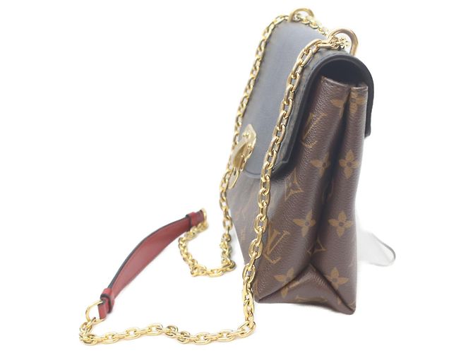 Borsa a Spalla Saint-Placide in Taurillon Noir Monogram Louis Vuitton Marrone Nero - vista 4