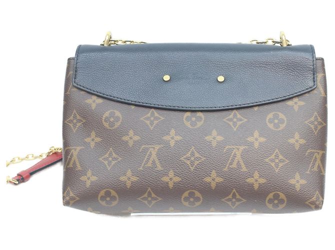 Borsa a Spalla Saint-Placide in Taurillon Noir Monogram Louis Vuitton Marrone Nero - vista 5