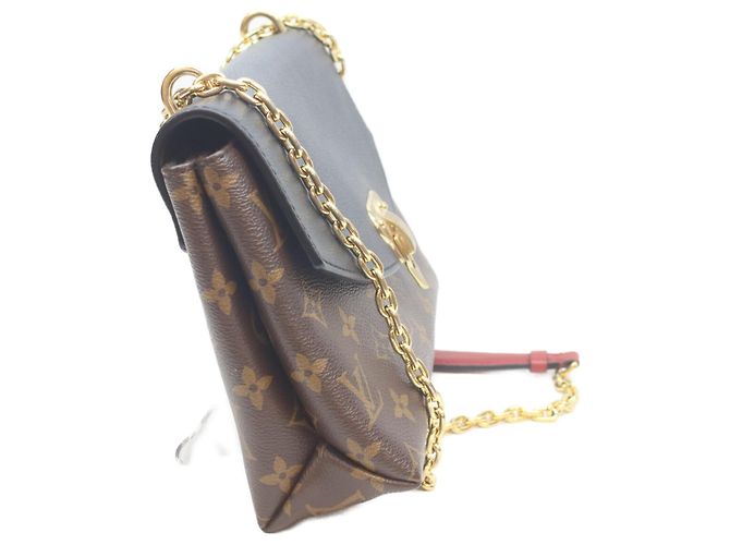Borsa a Spalla Saint-Placide in Taurillon Noir Monogram Louis Vuitton Marrone Nero - vista 6