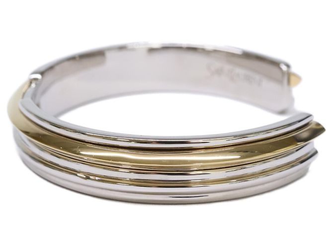 Saint Laurent Two-Tone Cuff Bangle - view 2