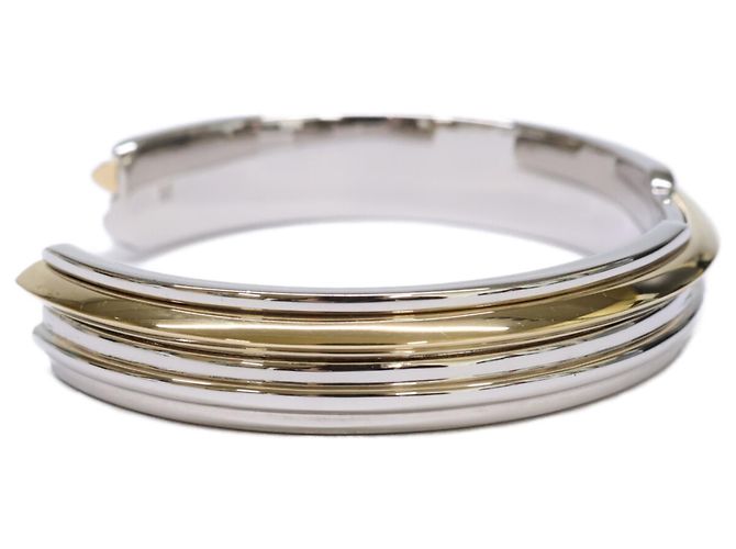 Saint Laurent Two-Tone Cuff Bangle - view 4