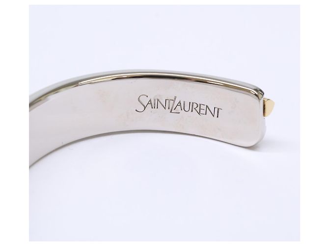 Saint Laurent Two-Tone Cuff Bangle - view 6