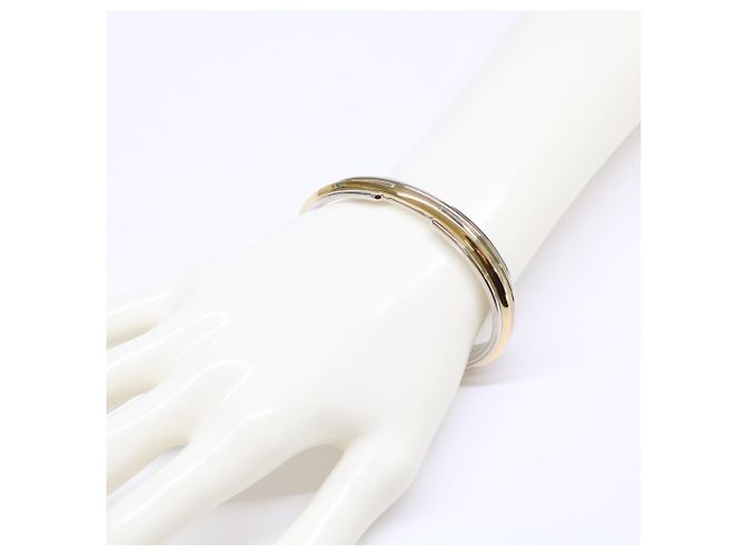 Saint Laurent Two-Tone Cuff Bangle - view 8