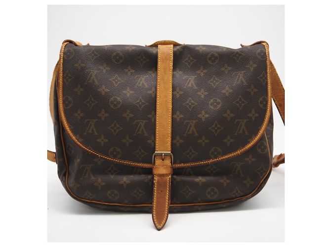 Borsa a Spalla Saumur 35 Monogramma Louis Vuitton Marrone - vista 3