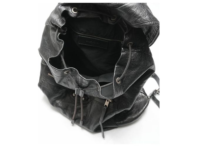 Balenciaga Leder Reiserrucksack Schwarz - Ansicht 14