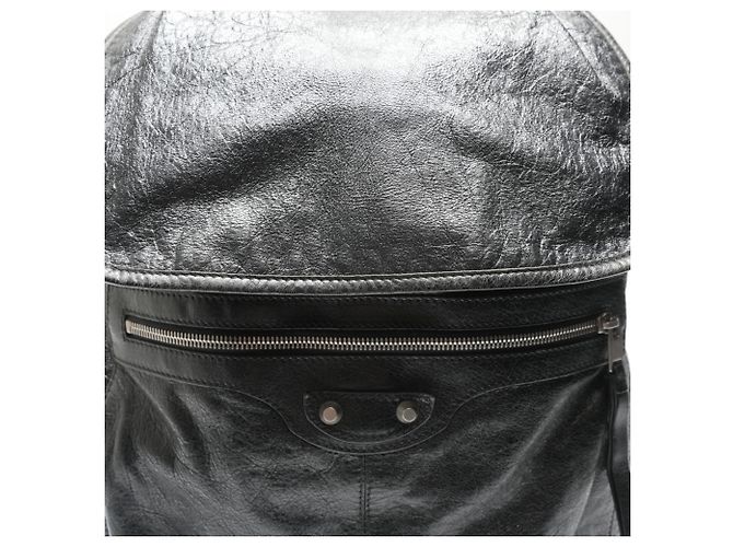 Balenciaga Leder Reiserrucksack Schwarz - Ansicht 9