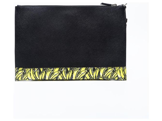 Prada Saffiano Active Botanical Clutch Bag - view 2