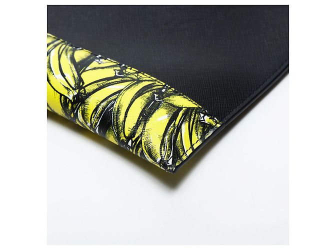 Prada Saffiano Active Botanical Clutch Bag - view 6