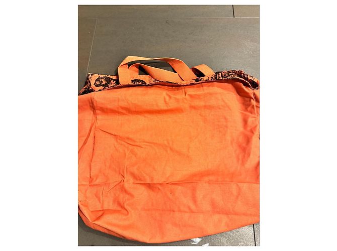 Borsa Tote Arancione "Christian Dior" Dioriviera Nero - vista 4