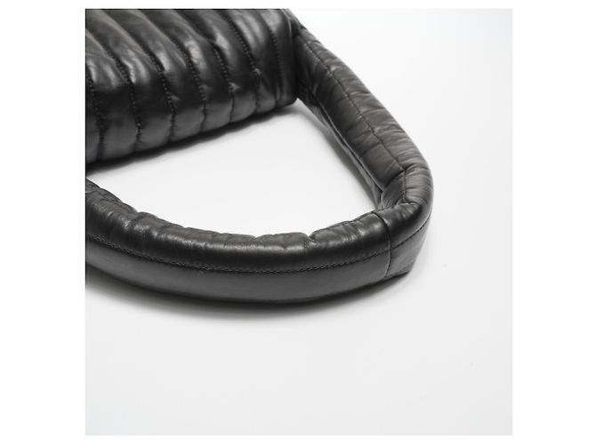 Bolsa de ombro de couro acolchoada Balenciaga Manaco Preto - vista 6