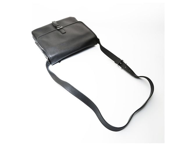 Bolsa de Ombro em Couro Saffiano Prada Preto - vista 9