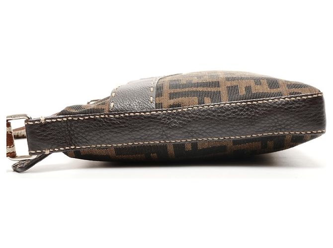 Fendi Zucca Canvas Schultertasche Braun - Ansicht 3