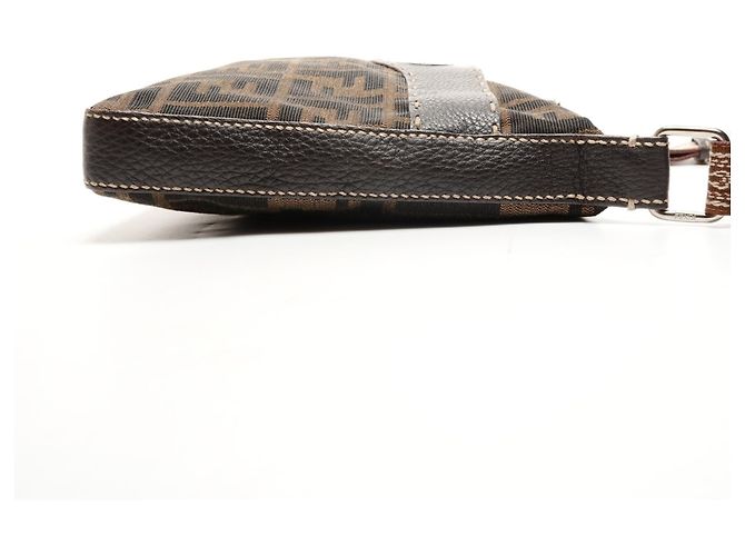 Fendi Zucca Canvas Schultertasche Braun - Ansicht 4