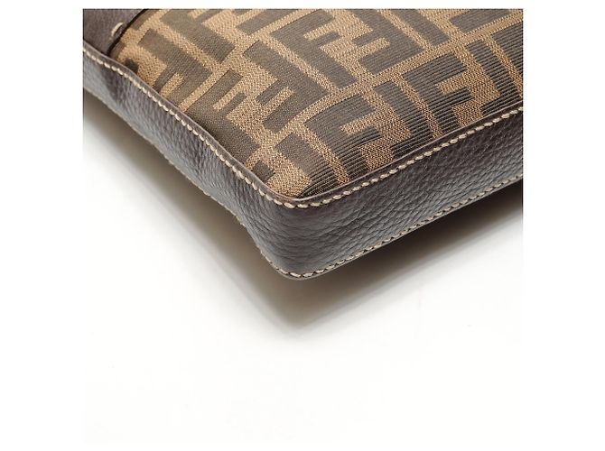 Fendi Zucca Canvas Schultertasche Braun - Ansicht 5