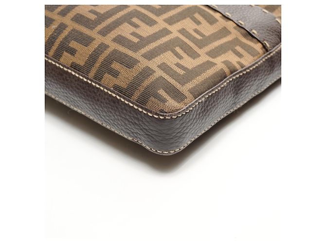 Fendi Zucca Canvas Schultertasche Braun - Ansicht 6