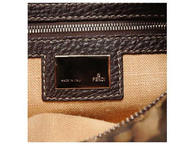 Fendi Zucca Canvas Schultertasche Braun - Ansicht 9