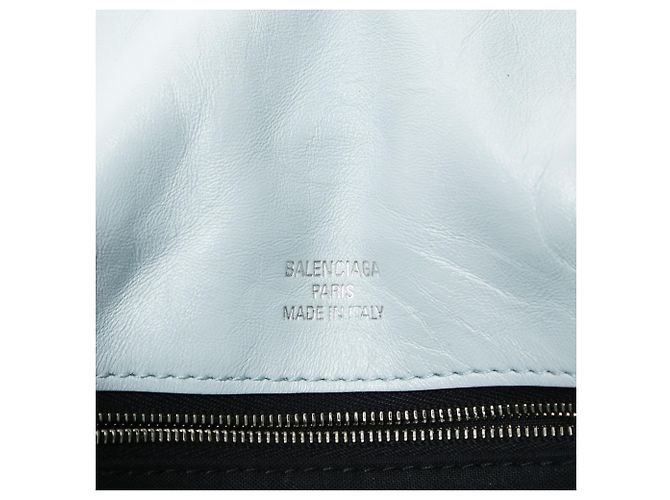 Borsa in pelle a spalla Balenciaga Monaco Blu - vista 10