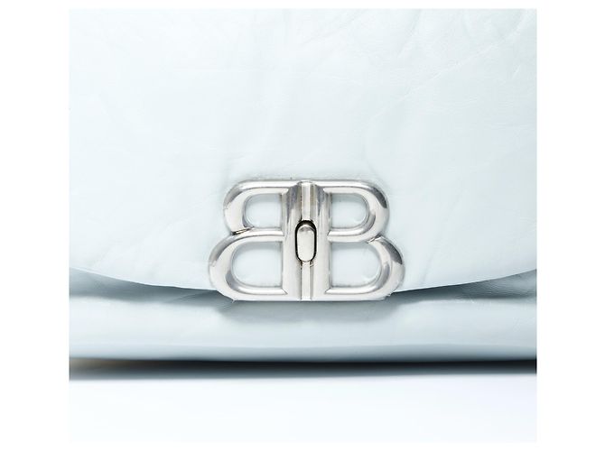 Borsa in pelle a spalla Balenciaga Monaco Blu - vista 8
