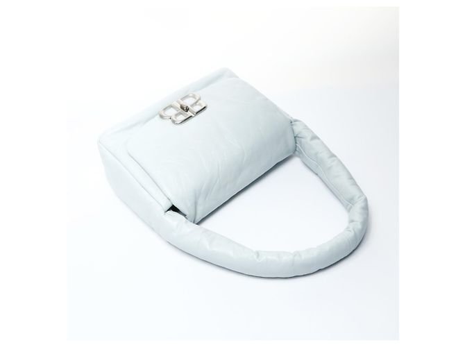 Borsa in pelle a spalla Balenciaga Monaco Blu - vista 9