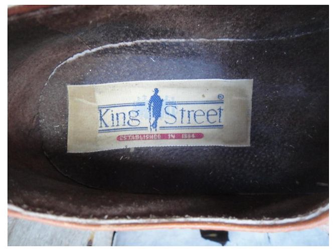 Autre Marque Richelieu King Street Scarpe Stringate in Pelle Marrone Chiaro - vista 7
