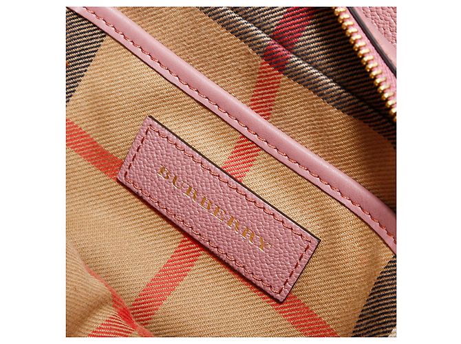 Borsa a tracolla in pelle Burberry rosa - vista 10