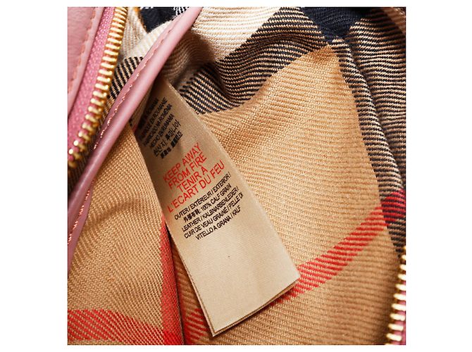 Borsa a tracolla in pelle Burberry rosa - vista 11