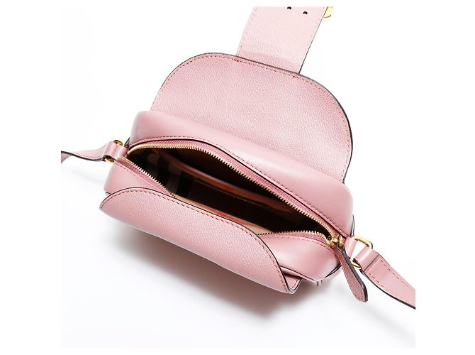 Borsa a tracolla in pelle Burberry rosa - vista 12