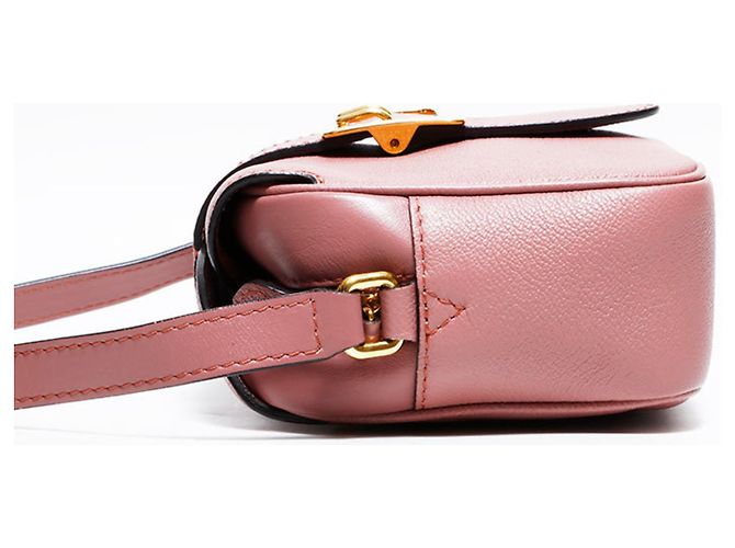 Borsa a tracolla in pelle Burberry rosa - vista 3