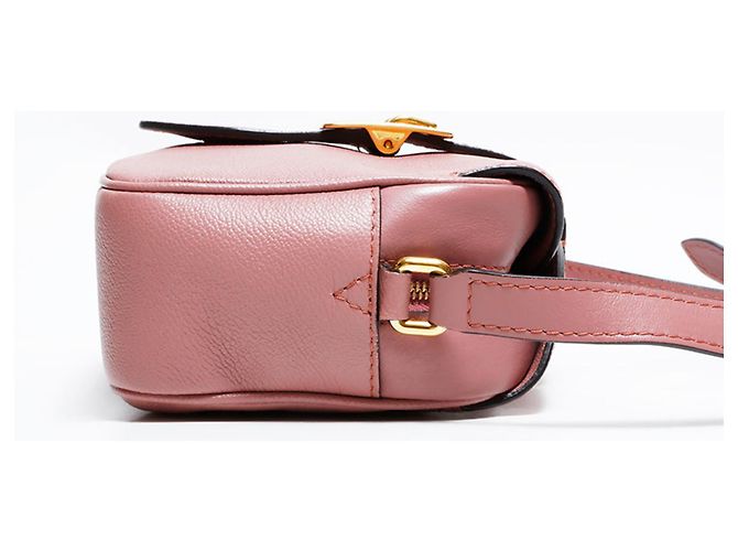 Borsa a tracolla in pelle Burberry rosa - vista 4
