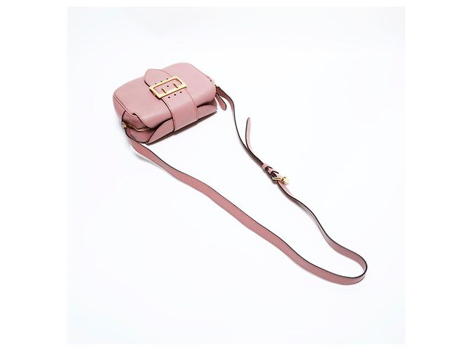 Borsa a tracolla in pelle Burberry rosa - vista 9
