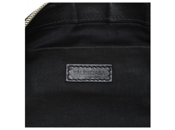 Everyday Clutch Bag Balenciaga M Canvas Clip Logo Nero - vista 11