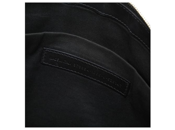 Everyday Clutch Bag Balenciaga M Canvas Clip Logo Nero - vista 12