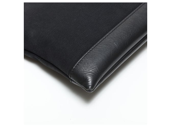 Everyday Clutch Bag Balenciaga M Canvas Clip Logo Nero - vista 6