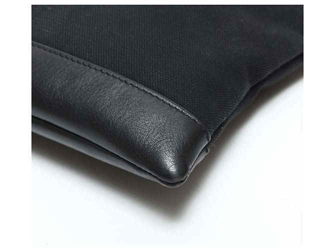 Everyday Clutch Bag Balenciaga M Canvas Clip Logo Nero - vista 7