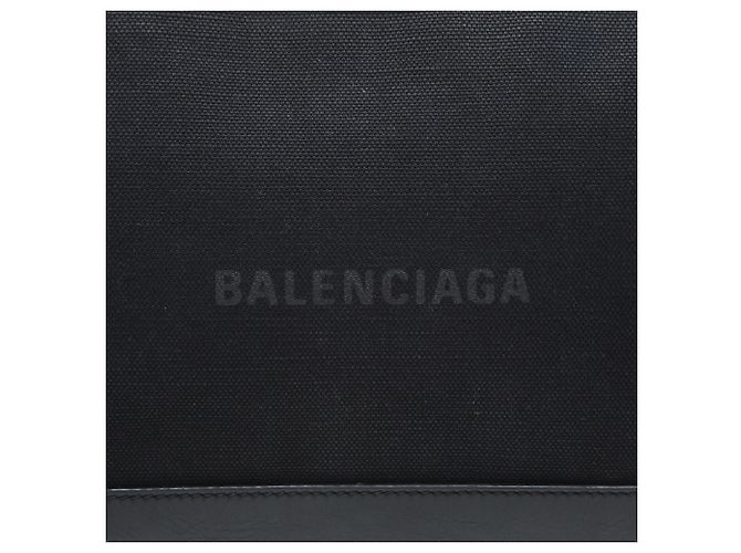 Everyday Clutch Bag Balenciaga M Canvas Clip Logo Nero - vista 9